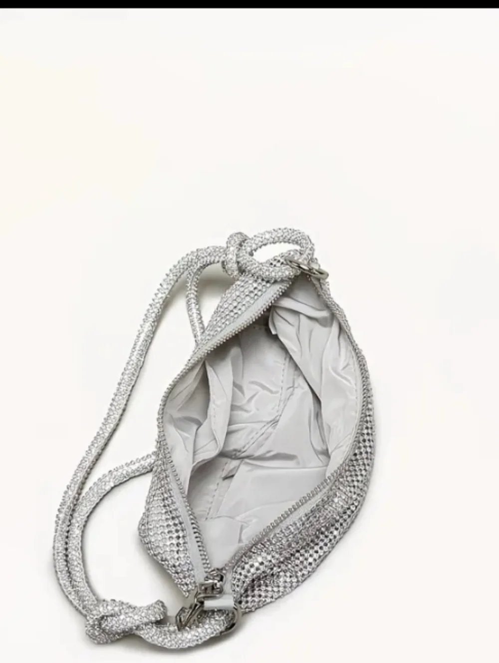 > New Black Beaded Shoulder Bag - Picture 3 of 4